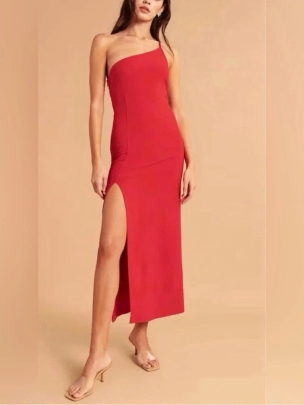ABERCROMBIE & FITCH Red Maxi Dress Women’s size Small
